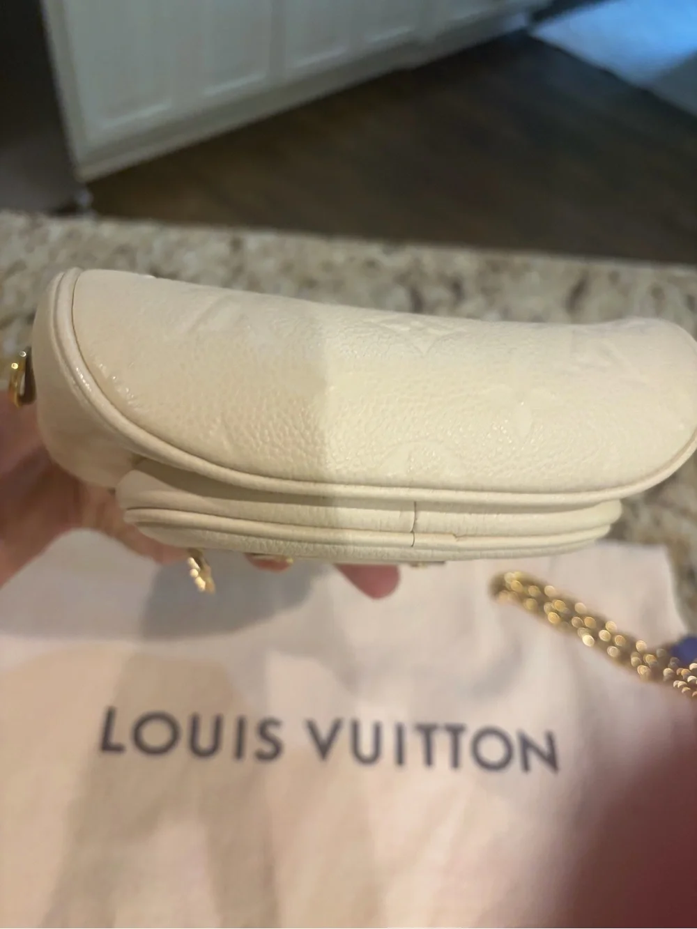 Louis Vuitton Cream Monogram Empreinte Crossbody Bumbag